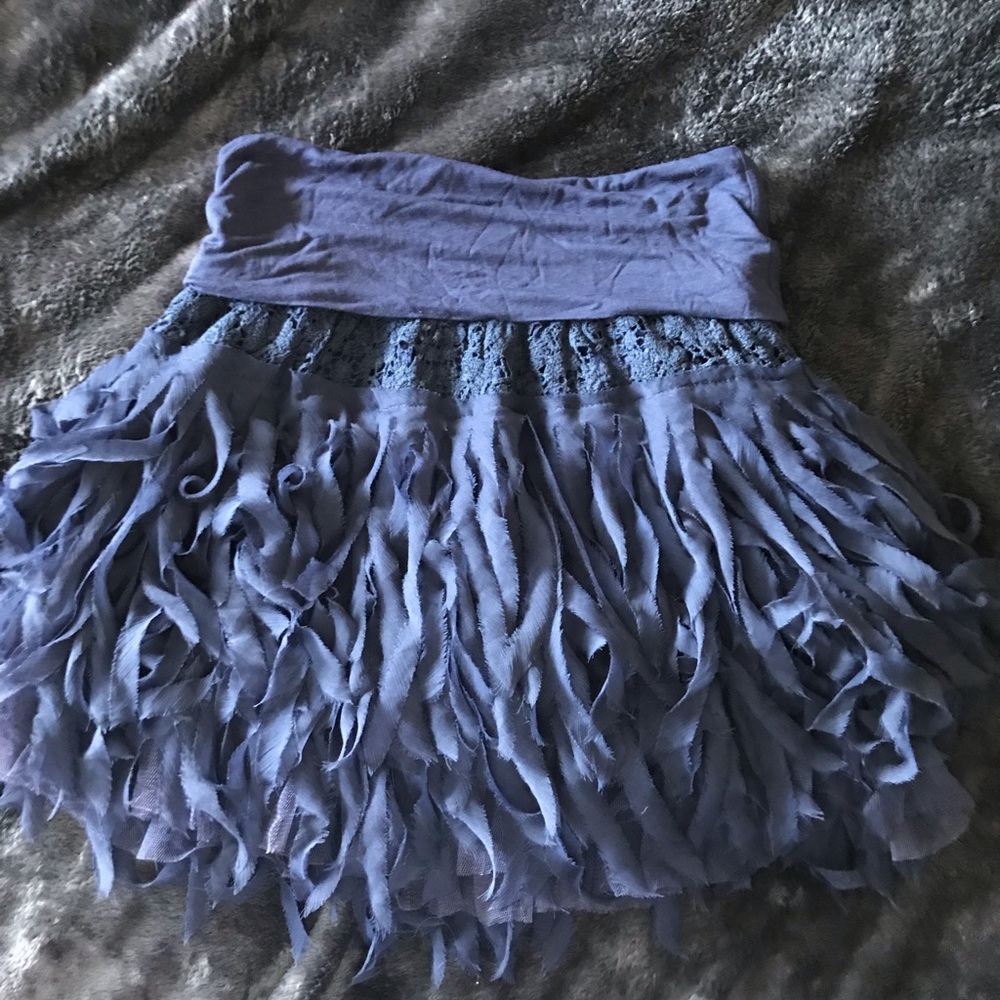 Free People Fringe Mini Skirt